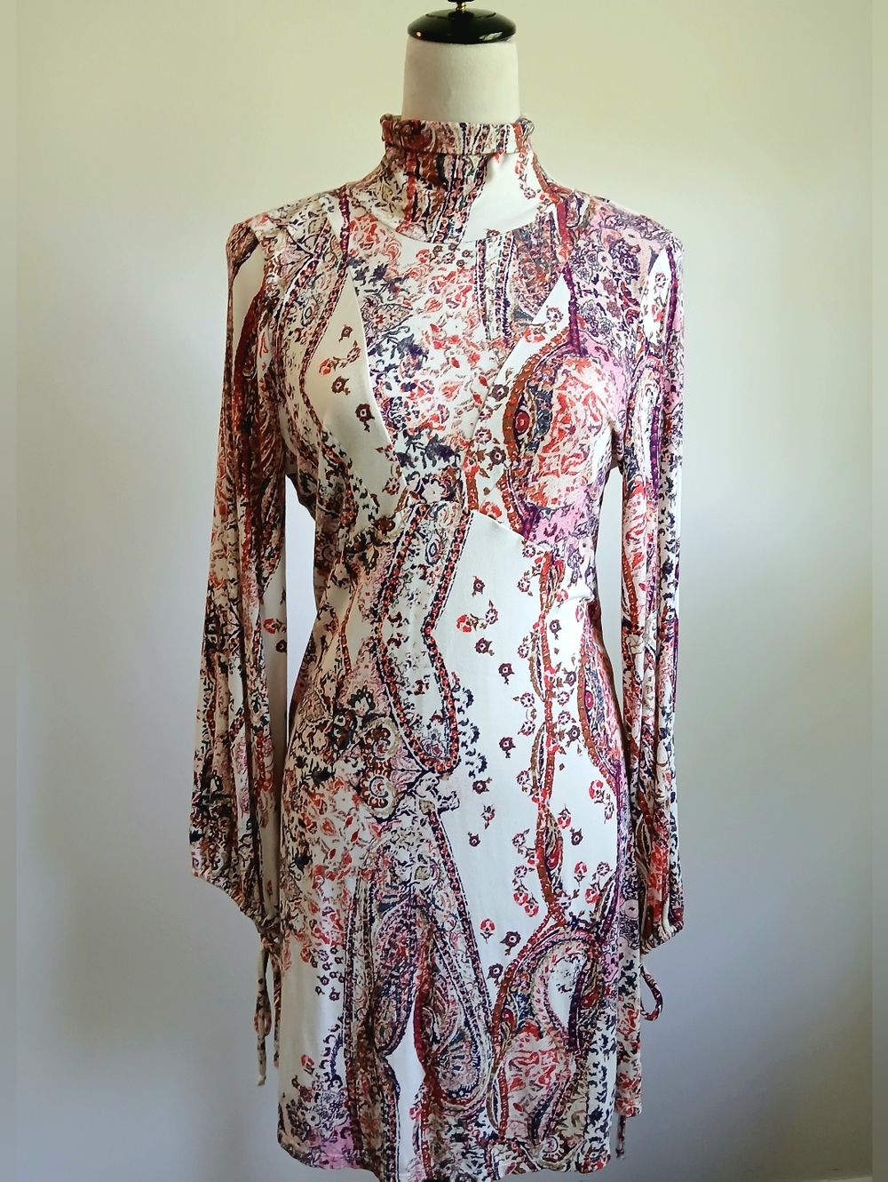 New With Tags-Free People-All Dolled Up Mini Dress-Paisley-Size Small